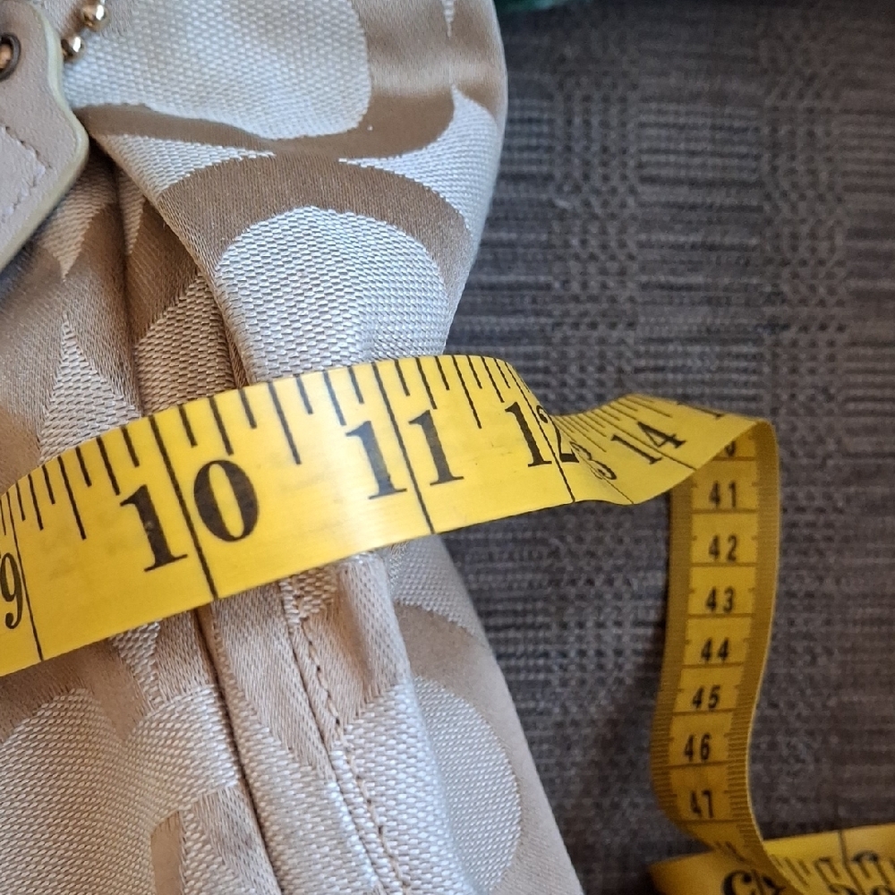 Coach Beige Signature Shoulder Bag - Picture 7 of 10